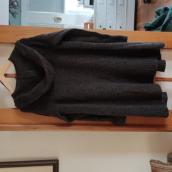 Dark Olive Hood Sweater Cardigan - Picture 3 of 3